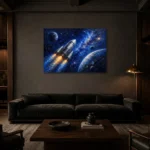 Premium Wall Art Yatay Html Edition – KIDSROOM0826019 shown in a warm modern interior
