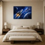 Premium Wall Art Yatay Html Edition – KIDSROOM0826019 showcased in an elegant minimalist interior