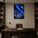 Premium Wall Art Dikey Html Edition – KIDSROOM0826024 displayed in a contemporary gallery-inspired room
