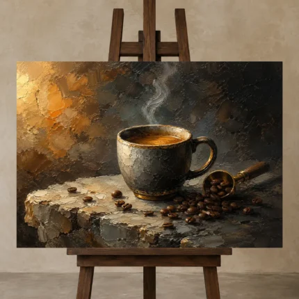 Premium Wall Art Yatay Html Edition – KITCHENNW2001 displayed on a studio easel