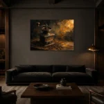 Premium Wall Art Yatay Html Edition – KITCHENNW2002 shown in a warm modern interior
