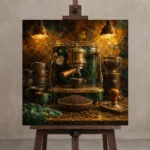 Premium Wall Art Kare Html Edition – KITCHENNW2007 displayed on a studio easel