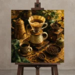 Premium Wall Art Kare Html Edition – KITCHENNW2008 displayed on a studio easel