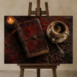 Premium Wall Art Yatay Html Edition – KITCHENNW2011 displayed on a studio easel