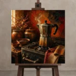 Premium Wall Art Kare Html Edition – KITCHENNW2017 displayed on a studio easel