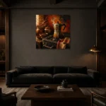 Premium Wall Art Kare Html Edition – KITCHENNW2017 shown in a warm modern interior
