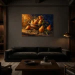 Premium Wall Art Yatay Html Edition – KITCHENNW2028 shown in a warm modern interior