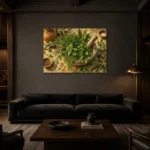 Premium Wall Art Yatay Html Edition – KITCHENNW2038 shown in a warm modern interior