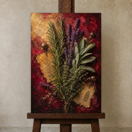 Premium Wall Art Dikey Html Edition – KITCHENNW2040 displayed on a studio easel