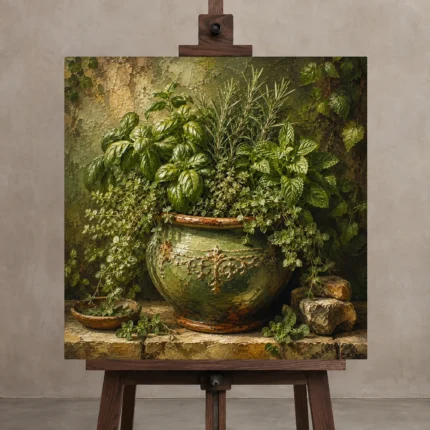 Premium Wall Art Kare Html Edition – KITCHENNW2045 displayed on a studio easel