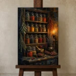 Premium Wall Art Dikey Html Edition – KITCHENNW2050 displayed on a studio easel