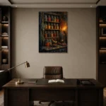 Premium Wall Art Dikey Html Edition – KITCHENNW2050 displayed in a contemporary gallery-inspired room