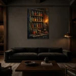 Premium Wall Art Dikey Html Edition – KITCHENNW2050 shown in a warm modern interior