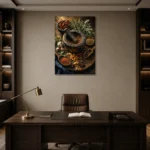 Premium Wall Art Dikey Html Edition – KITCHENNW2051 displayed in a contemporary gallery-inspired room