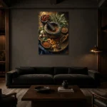 Premium Wall Art Dikey Html Edition – KITCHENNW2051 shown in a warm modern interior
