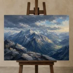 Premium Wall Art Yatay Html Edition – LANDSCAPENW2001 displayed on a studio easel