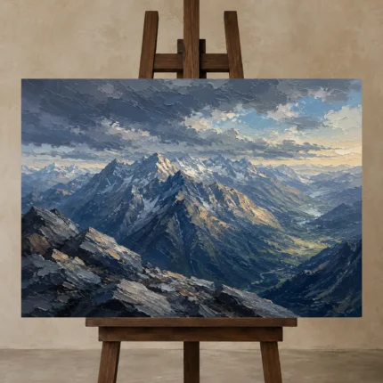 Premium Wall Art Yatay Html Edition – LANDSCAPENW2001 displayed on a studio easel