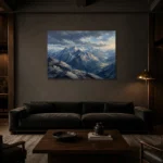 Premium Wall Art Yatay Html Edition – LANDSCAPENW2001 shown in a warm modern interior