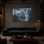 Premium Wall Art Yatay Html Edition – LANDSCAPENW2002 shown in a warm modern interior