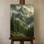 Premium Wall Art Dikey Html Edition – LANDSCAPENW2004 displayed on a studio easel