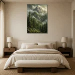 Premium Wall Art Dikey Html Edition – LANDSCAPENW2004 showcased in an elegant minimalist interior