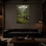 Premium Wall Art Dikey Html Edition – LANDSCAPENW2005 shown in a warm modern interior