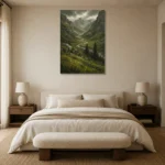 Premium Wall Art Dikey Html Edition – LANDSCAPENW2005 showcased in an elegant minimalist interior