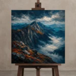 Premium Wall Art Kare Html Edition – LANDSCAPENW2008 displayed on a studio easel