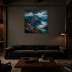 Premium Wall Art Kare Html Edition – LANDSCAPENW2008 shown in a warm modern interior