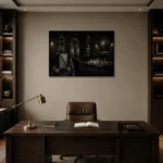 Premium Wall Art Yatay Html Edition – NM3-BLK-CS-H-001 displayed in a contemporary gallery-inspired room