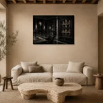 Premium Wall Art Yatay Html Edition – NM3-BLK-CS-H-005 presented in a sophisticated home setting