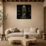 Premium Wall Art Kare Html Edition – NM3-BLK-CS-S-001 presented in a sophisticated home setting