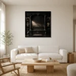 Premium Wall Art Kare Html Edition – NM3-BLK-CS-S-003 styled in a refined neutral interior