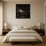 Premium Wall Art Kare Html Edition – NM3-BLK-CS-S-003 showcased in an elegant minimalist interior