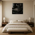 Premium Wall Art Kare Html Edition – NM3-BLK-CS-S-004 showcased in an elegant minimalist interior