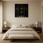 Premium Wall Art Kare Html Edition – NM3-BLK-CS-S-005 showcased in an elegant minimalist interior