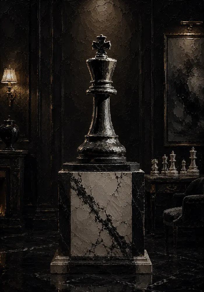 Chess Sentinel Monumental Chess King Black Home Office Wall Art