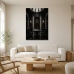 Premium Wall Art Dikey Html Edition – NM3-BLK-CS-V-002 styled in a refined neutral interior