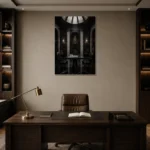Premium Wall Art Dikey Html Edition – NM3-BLK-CS-V-002 displayed in a contemporary gallery-inspired room