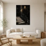 Premium Wall Art Dikey Html Edition – NM3-BLK-CS-V-003 styled in a refined neutral interior