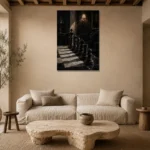 Premium Wall Art Dikey Html Edition – NM3-BLK-CS-V-003 presented in a sophisticated home setting
