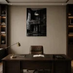 Premium Wall Art Dikey Html Edition – NM3-BLK-CS-V-004 displayed in a contemporary gallery-inspired room