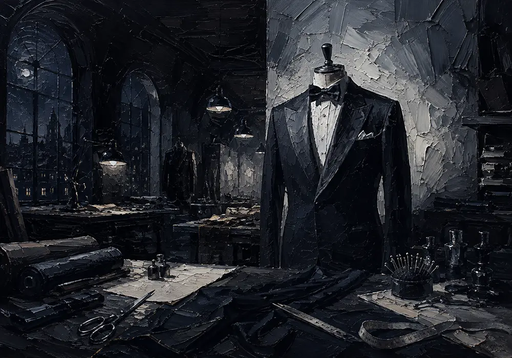 Midnight Tailor Procession Black Tuxedo Black Home Office Wall Art