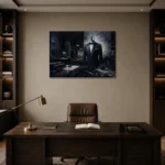 Premium Wall Art Yatay Html Edition – NM3-BLK-MT-H-001 displayed in a contemporary gallery-inspired room