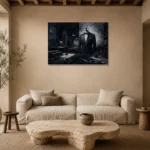 Premium Wall Art Yatay Html Edition – NM3-BLK-MT-H-001 presented in a sophisticated home setting