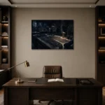 Premium Wall Art Yatay Html Edition – NM3-BLK-MT-H-002 displayed in a contemporary gallery-inspired room
