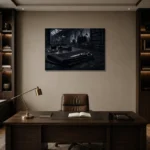 Premium Wall Art Yatay Html Edition – NM3-BLK-MT-H-003 displayed in a contemporary gallery-inspired room