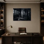 Premium Wall Art Yatay Html Edition – NM3-BLK-MT-H-005 displayed in a contemporary gallery-inspired room