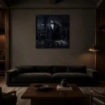 Premium Wall Art Kare Html Edition – NM3-BLK-MT-S-001 shown in a warm modern interior