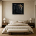Premium Wall Art Kare Html Edition – NM3-BLK-MT-S-002 showcased in an elegant minimalist interior